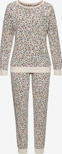 Pijama 'Dreams' VIVANCE pe ecru / albastru deschis / portocaliu / negru, Vizualizare produs