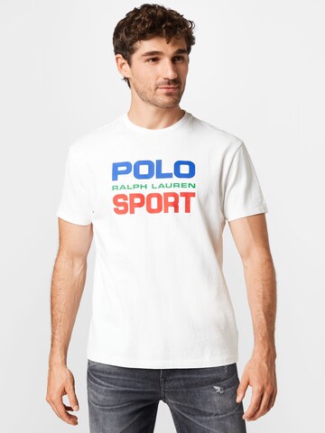 T-Shirt Polo Ralph Lauren en blanc : devant