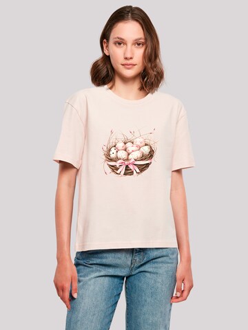 F4NT4STIC Shirt 'Osterei Nest Korb Dekor' in Beige: front