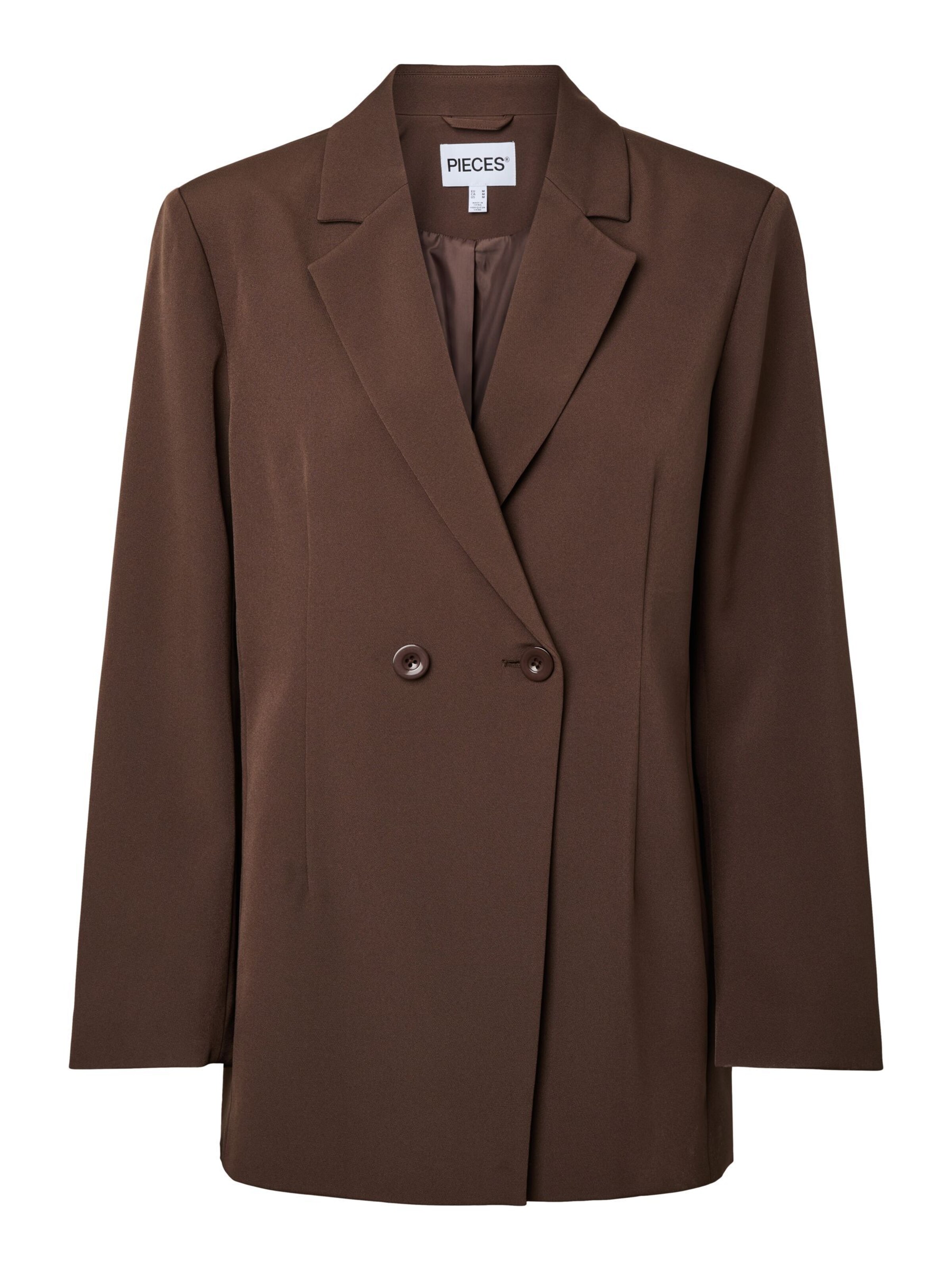 PIECES Blazer 'PCNoline' in Brown: front