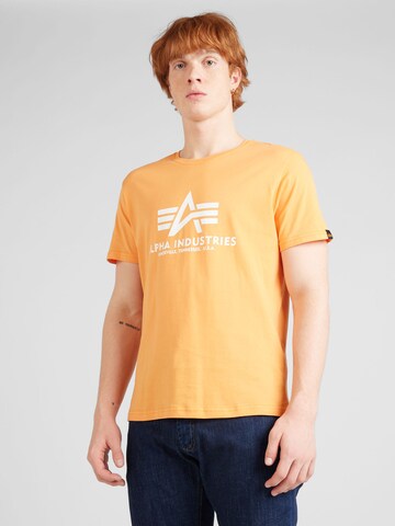 ALPHA INDUSTRIES Тениска в оранжево: отпред