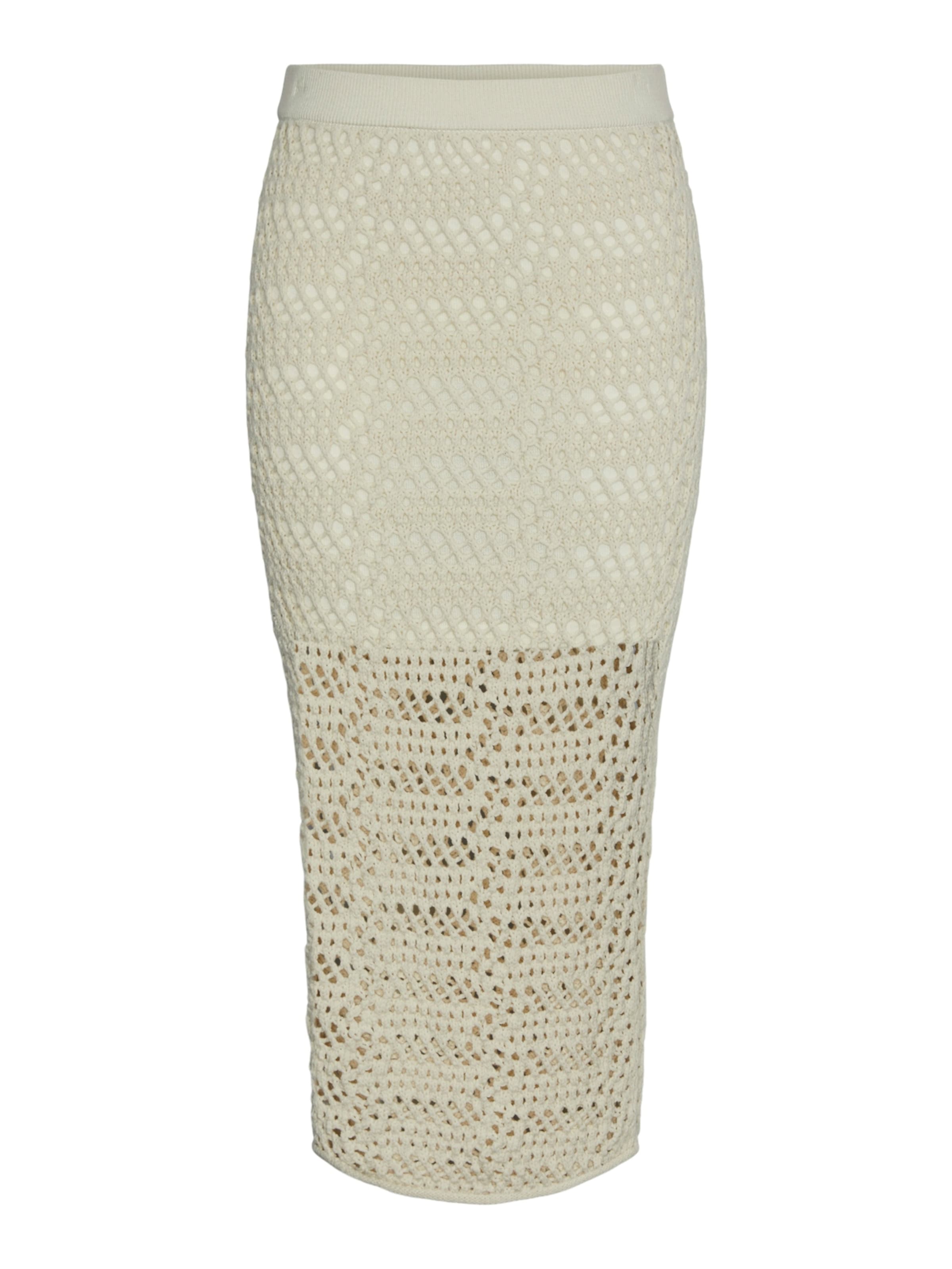 Jupe 'PCAIA' PIECES en beige : devant