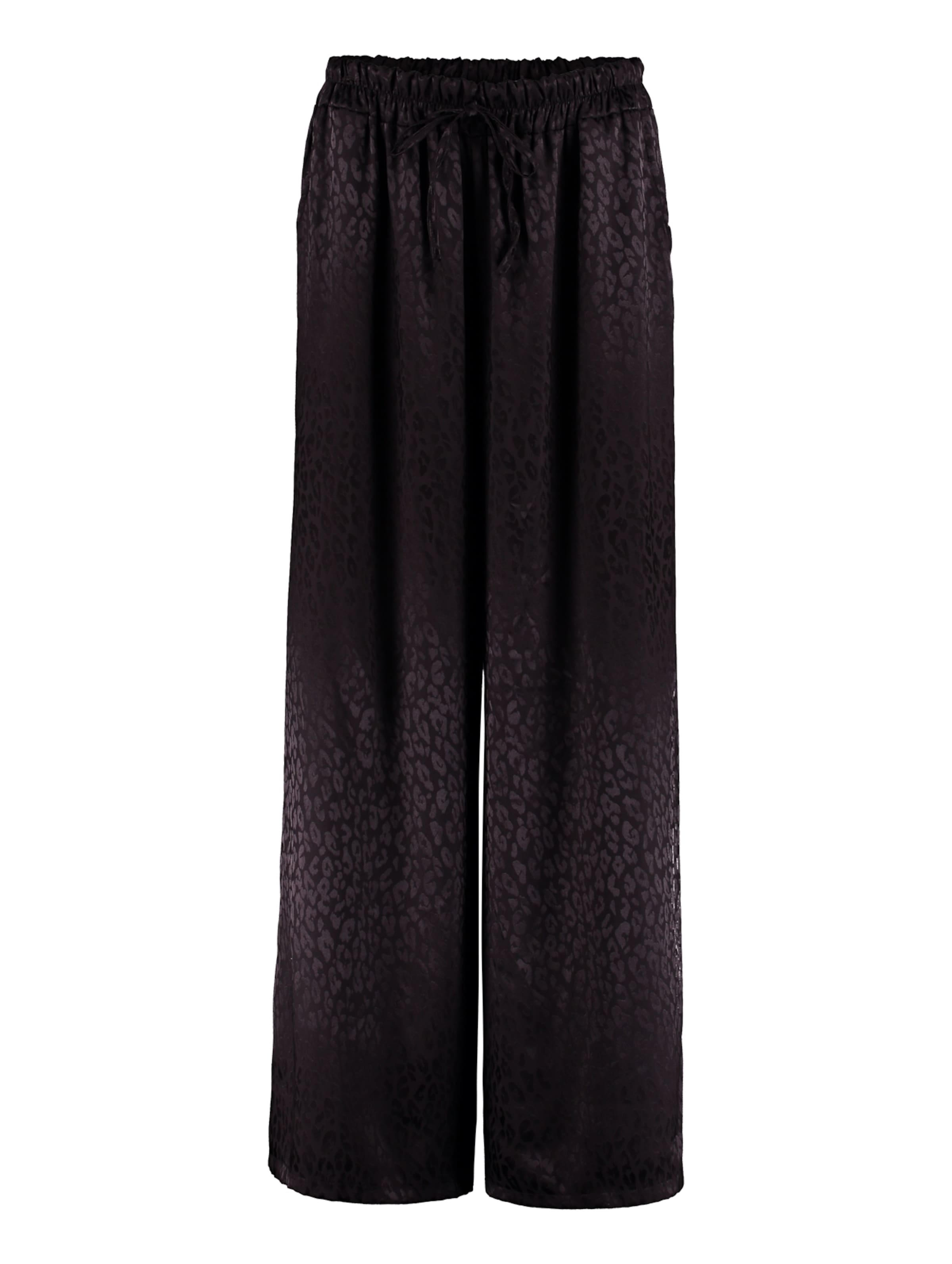Hailys Wide leg Broek 'Am44inah' in Zwart: voorkant