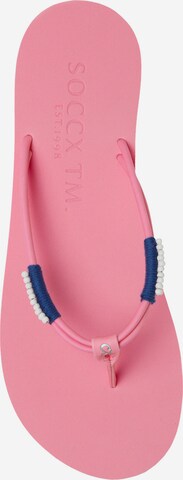 Soccx T-Bar Sandals in Pink