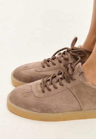 CESARE GASPARI Platform trainers in Brown