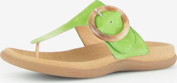 GABOR T-Bar Sandals 'Dianette' in Green: front