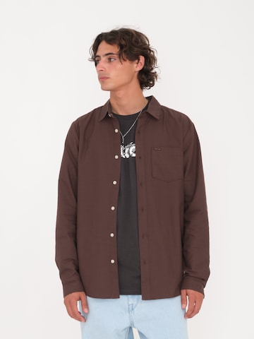 Volcom Regular fit Button Up Shirt ' Veeco Oxford' in Brown: front