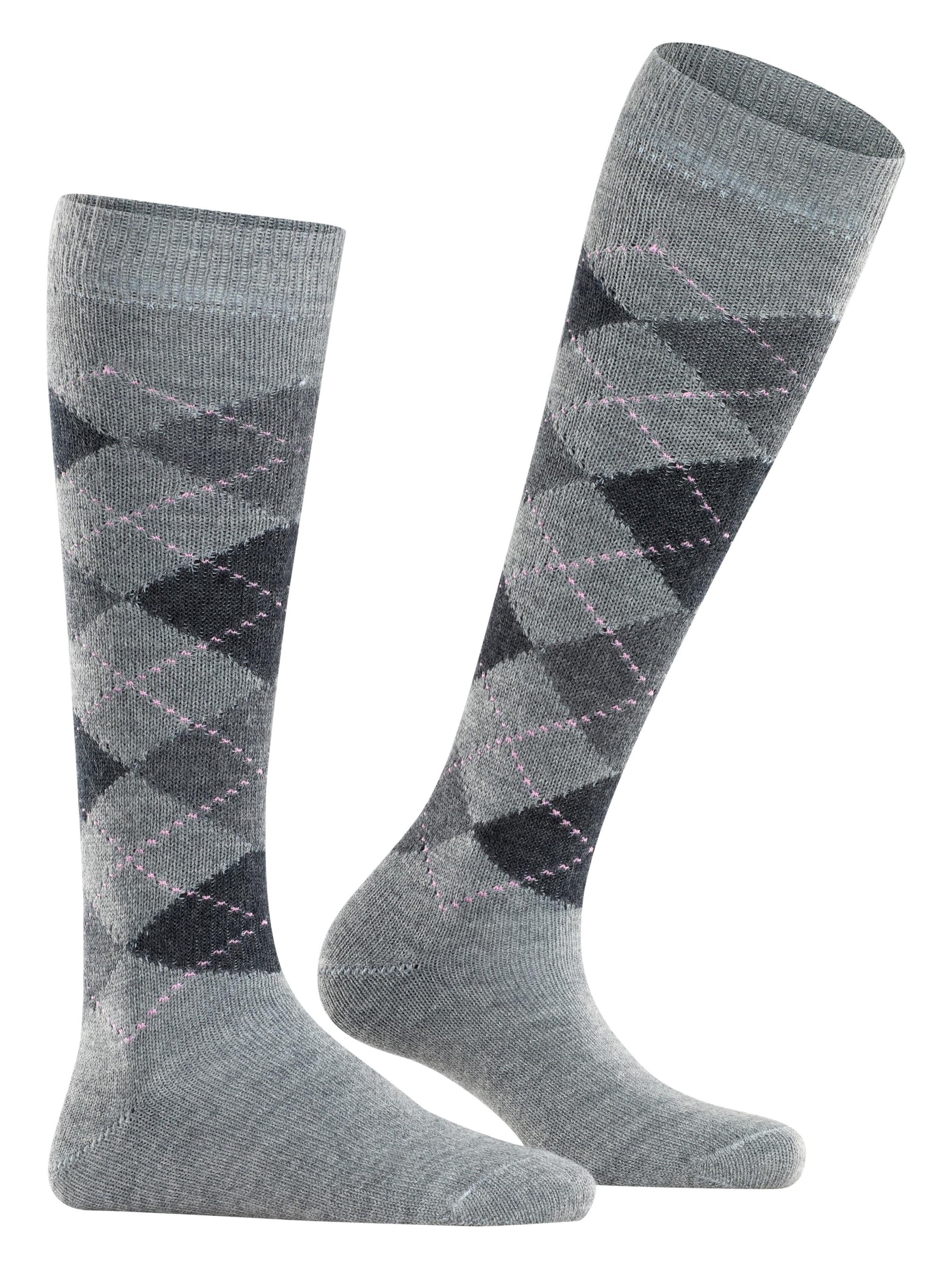 BURLINGTON Overknee Strümpfe 'Whitby'‌‌‌‌‌‌‌‌ in Grau