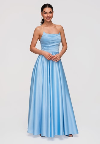 Robe de soirée Ombre en bleu : devant