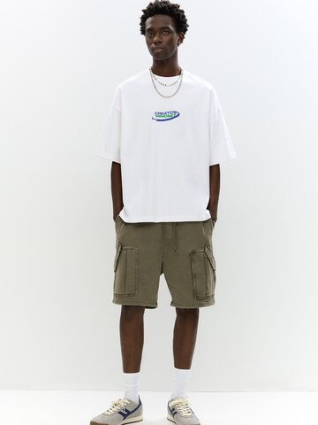 Pull&Bear Loosefit Cargobroek in Groen