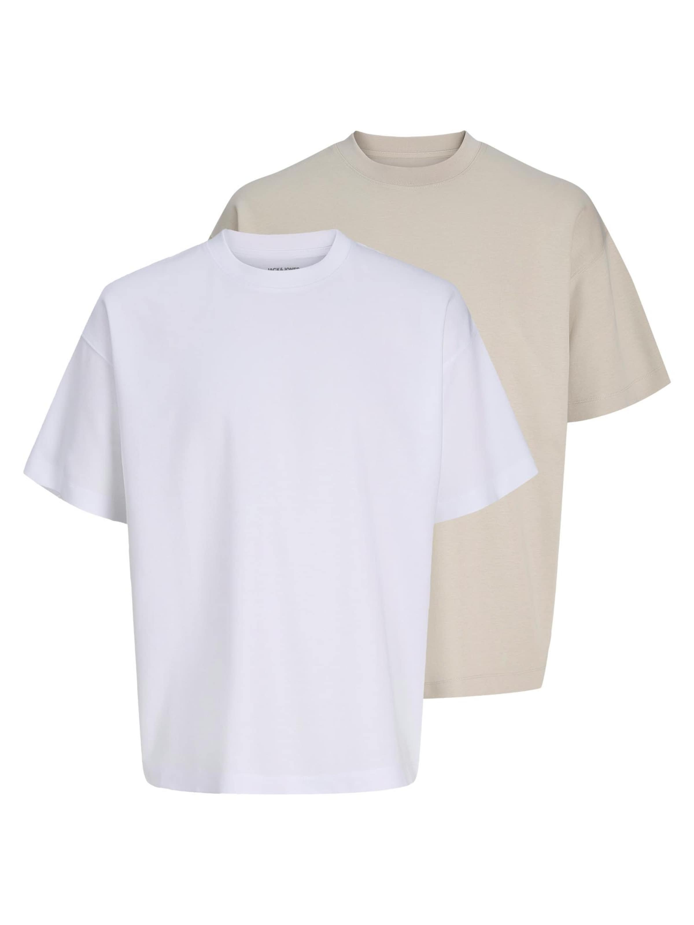 JACK & JONES Shirt 'Barron Tee' in Beige: front