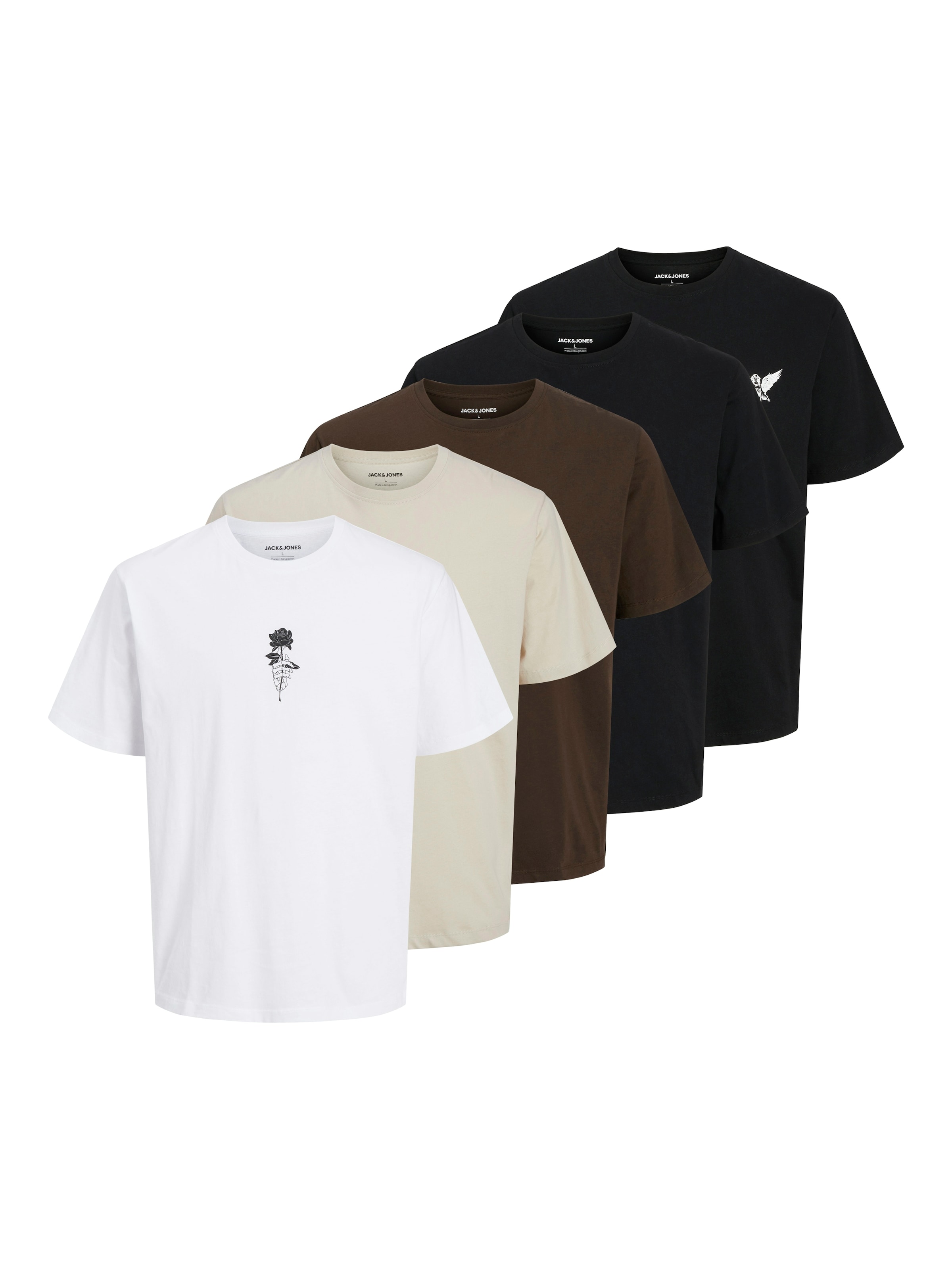 Tricou 'JJWOLFIE' de la JACK & JONES pe bej: față