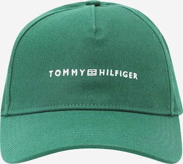 TOMMY HILFIGER Czapka z daszkiem 'HORIZON' w kolorze zielony