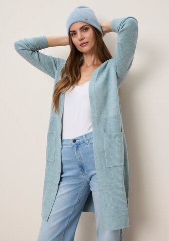 Tamaris Knitted Coat in Blue: front