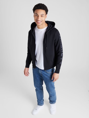 Hackett London Sweat jacket 'ESSENTIAL' in Black