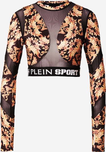 Plein Sport T-shirt i guld / svart / vit, Produktvy