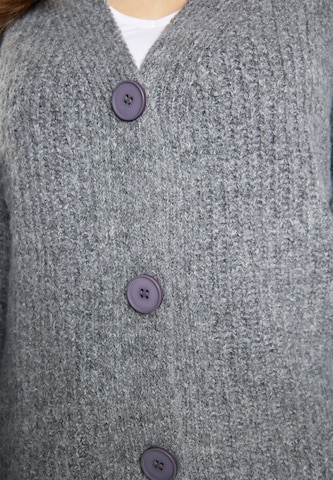 usha WHITE LABEL Knit cardigan 'Lynnea' in Grey
