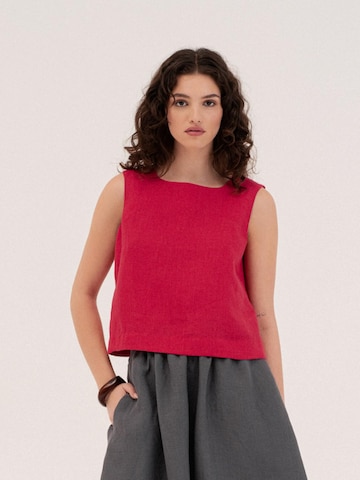 AmourLinen Top 'Lucia' in Roze: voorkant