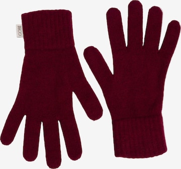 GOBI Cashmere Fingerhandschuhe 'Essential Knit Cashmere Gloves' in Rot: Vorderseite