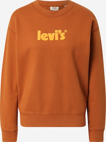 LEVI'S ® Mikina 'Graphic Standard Crewneck Sweatshirt' – hnědá: přední strana