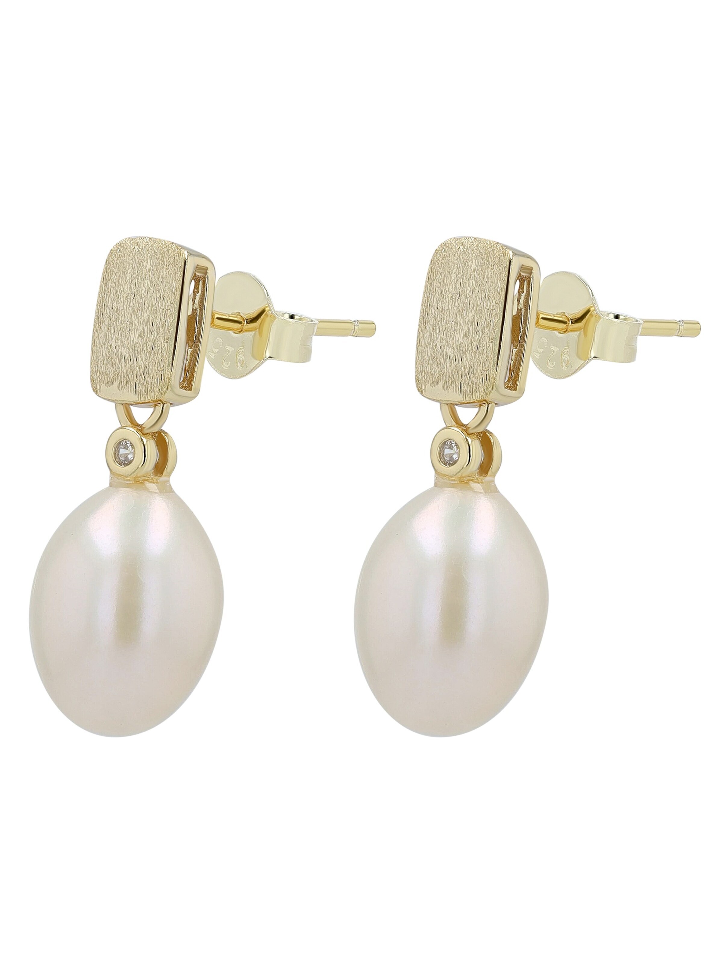 Akzent Earrings '"Mella" aus 925 Sterlingsilber, rhodiniert, langlebig' in Gold