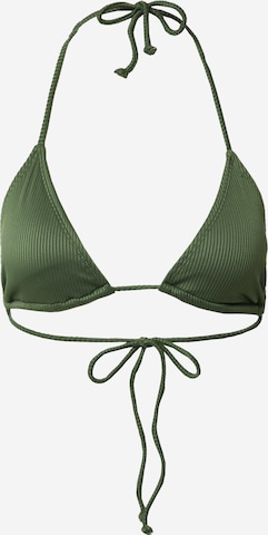 Cotton On Body Triangle Bikini Top in Green: front