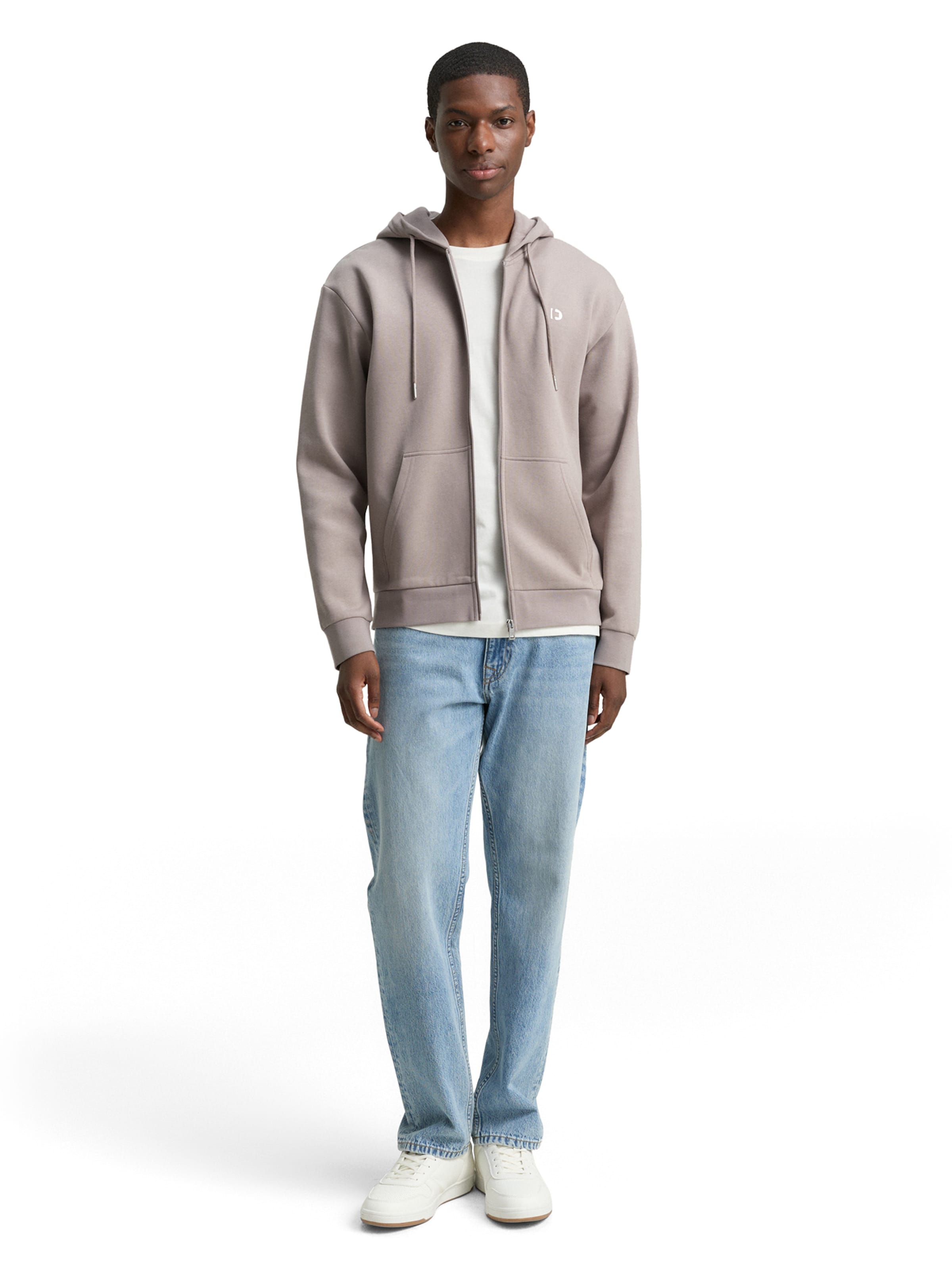 TOM TAILOR DENIM Кофта на молнии в Коричневый