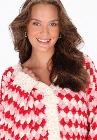 MYMO Knit cardigan in Red