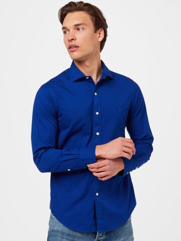 Polo Ralph Lauren Slim fit Overhemd in Blauw: voorkant