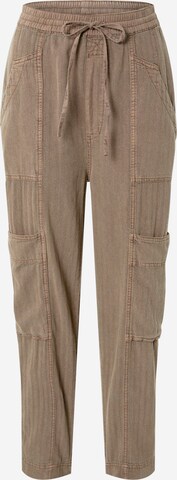 Free People Tapered Trousers 'FEELIN GOOD' in Brown: front