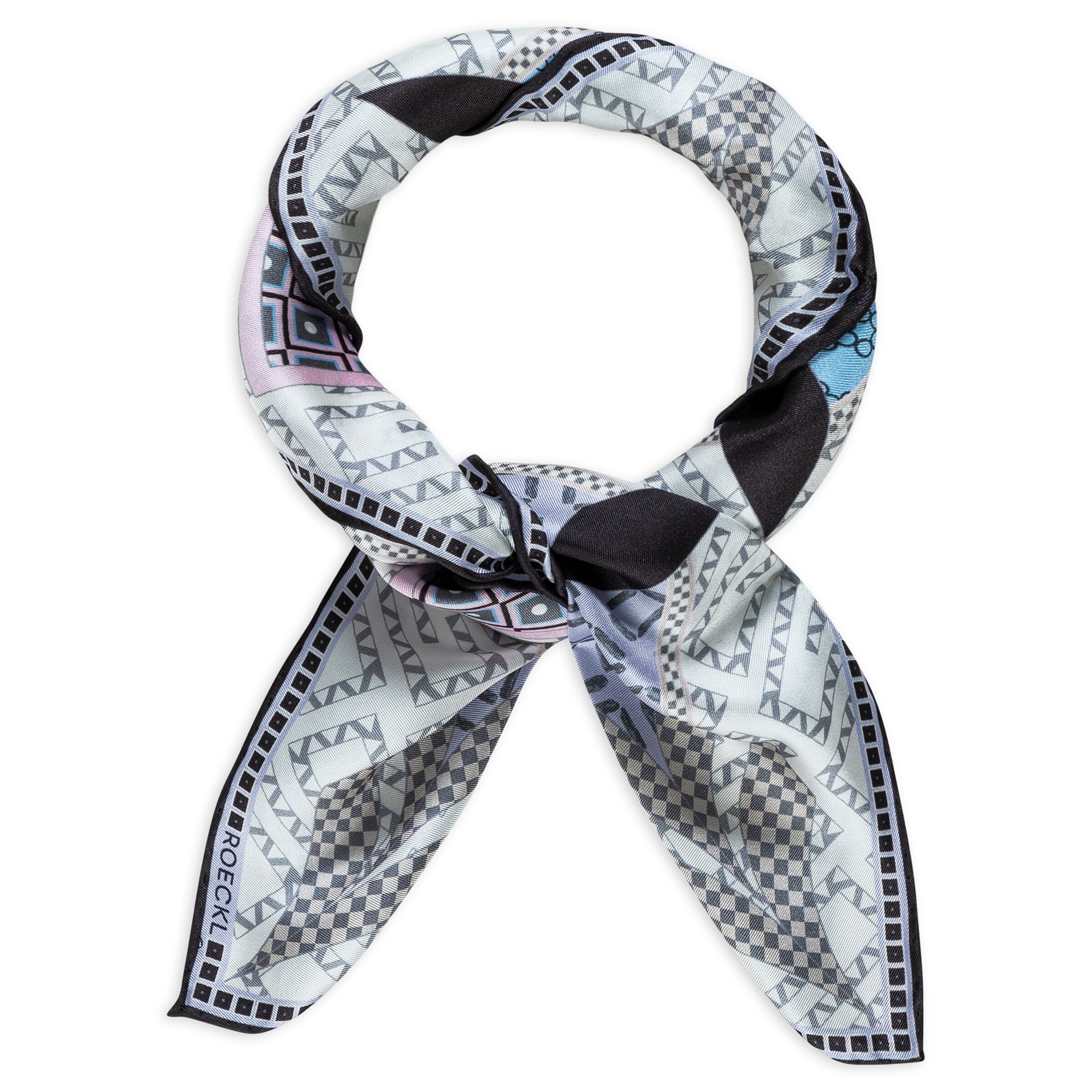 Foulard 'FLOWER  MANDALA NICKY' di Roeckl in blu