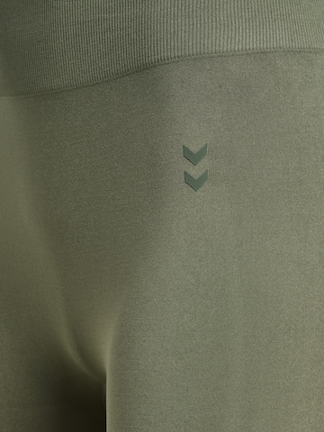 Hummel Skinny Sportbroek 'Flow' in Groen
