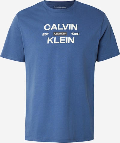 XS dydžio Marškinėliai 'Logo Graphic' iš Calvin Klein Jeans, spalva – sodri mėlyna („karališka“) / juoda / balta, Prekių apžvalga