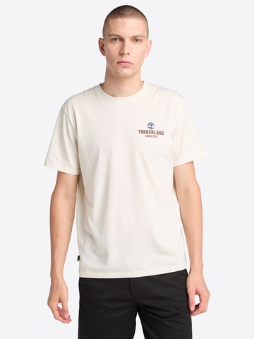 TIMBERLAND Koszulka 'Work Inspired Back Graphic Tee' w kolorze biały: przód