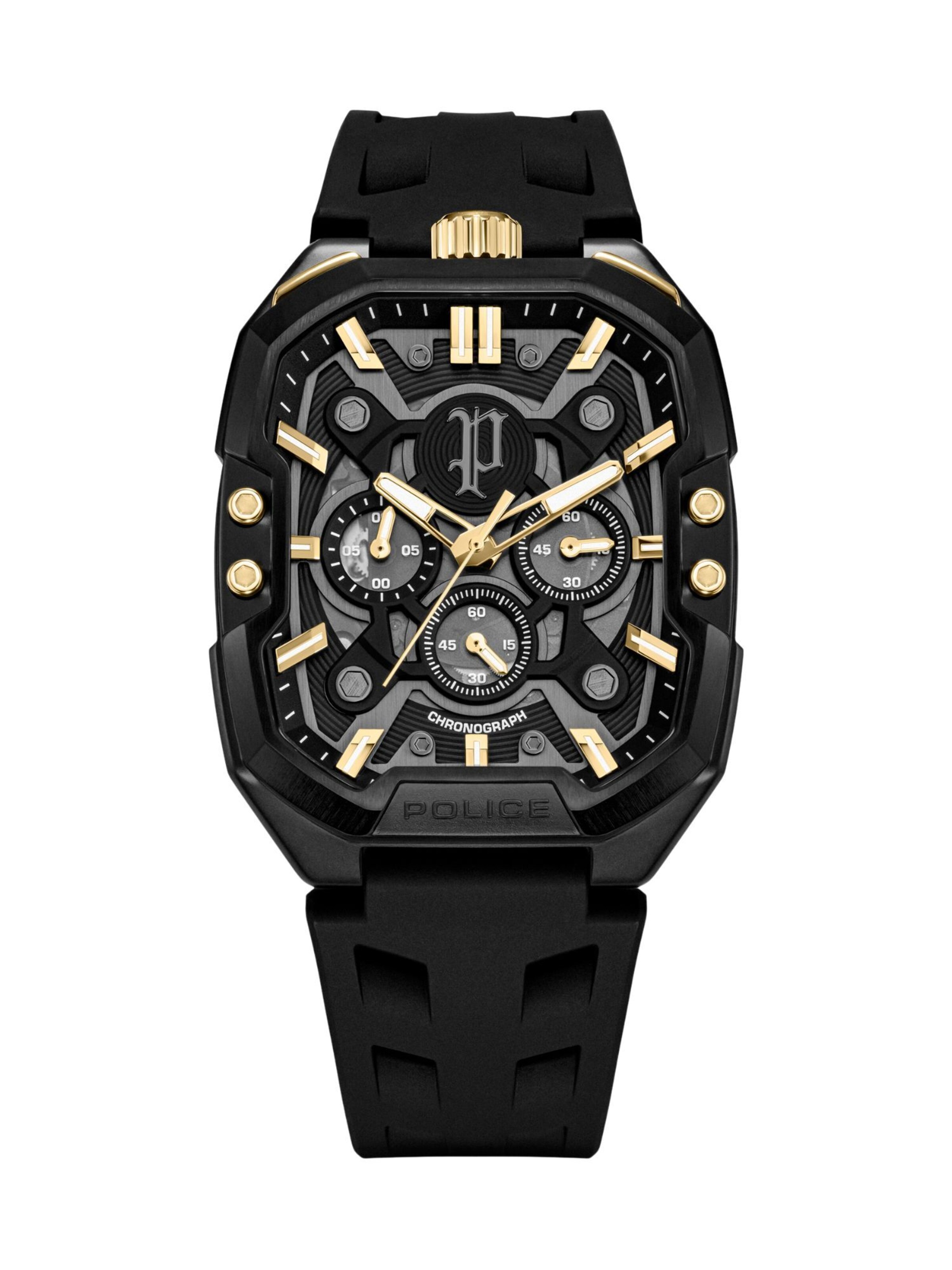 POLICE Analog watch 'Bullhead Set' in Black: front