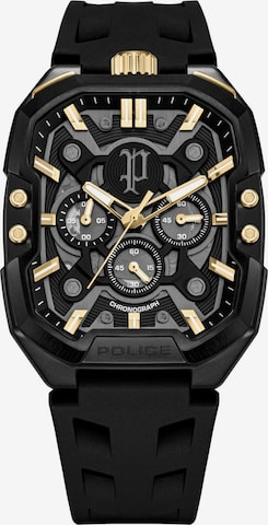 POLICE Quarzuhr ' Bullhead ' in Schwarz: Vorderseite