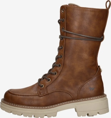 Chaussure à lacets 'Veterschoenen Hoog' MUSTANG en marron : devant