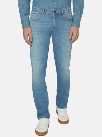 Boggi Milano Regular Jeans in Blauw: voorkant