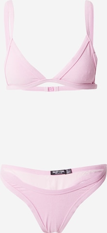 Nasty Gal - Triangular Biquíni em rosa: frente