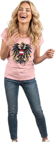 MAKAYA Shirt 'AT-Adler' in Pink: front