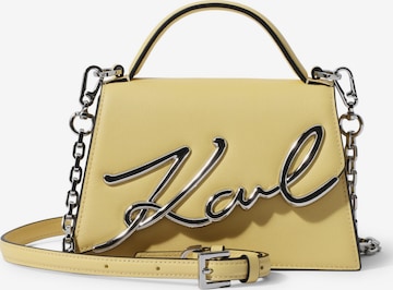 Borsa a mano 'K/SIGNATURE 2.0' di Karl Lagerfeld in giallo: frontale