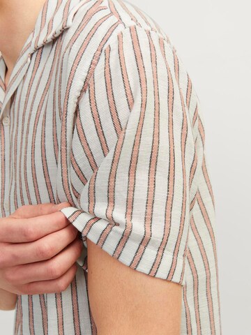 JACK & JONES Comfort Fit Hemd 'Jornoto' in Orange