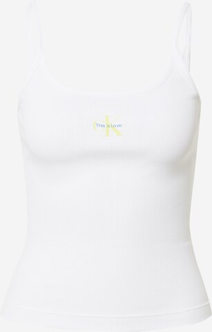 Calvin Klein Jeans - Top en blanco: frente