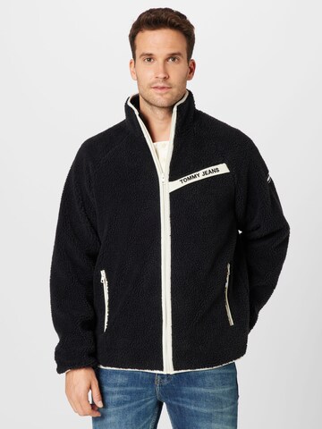 Tommy Jeans - Chaqueta de entretiempo en negro: frente