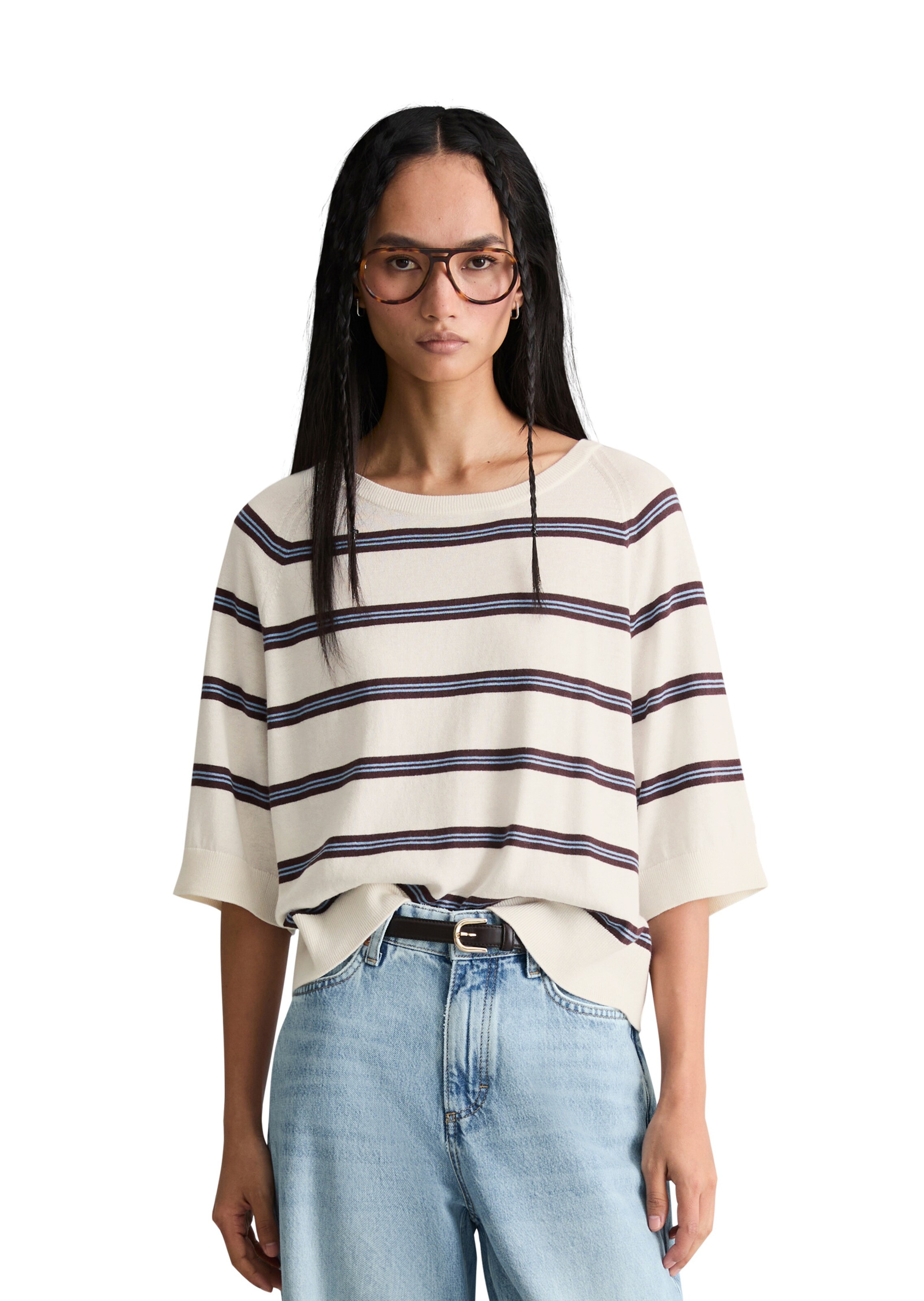 Marc O'Polo DENIM Pullover in Beige: Vorderseite