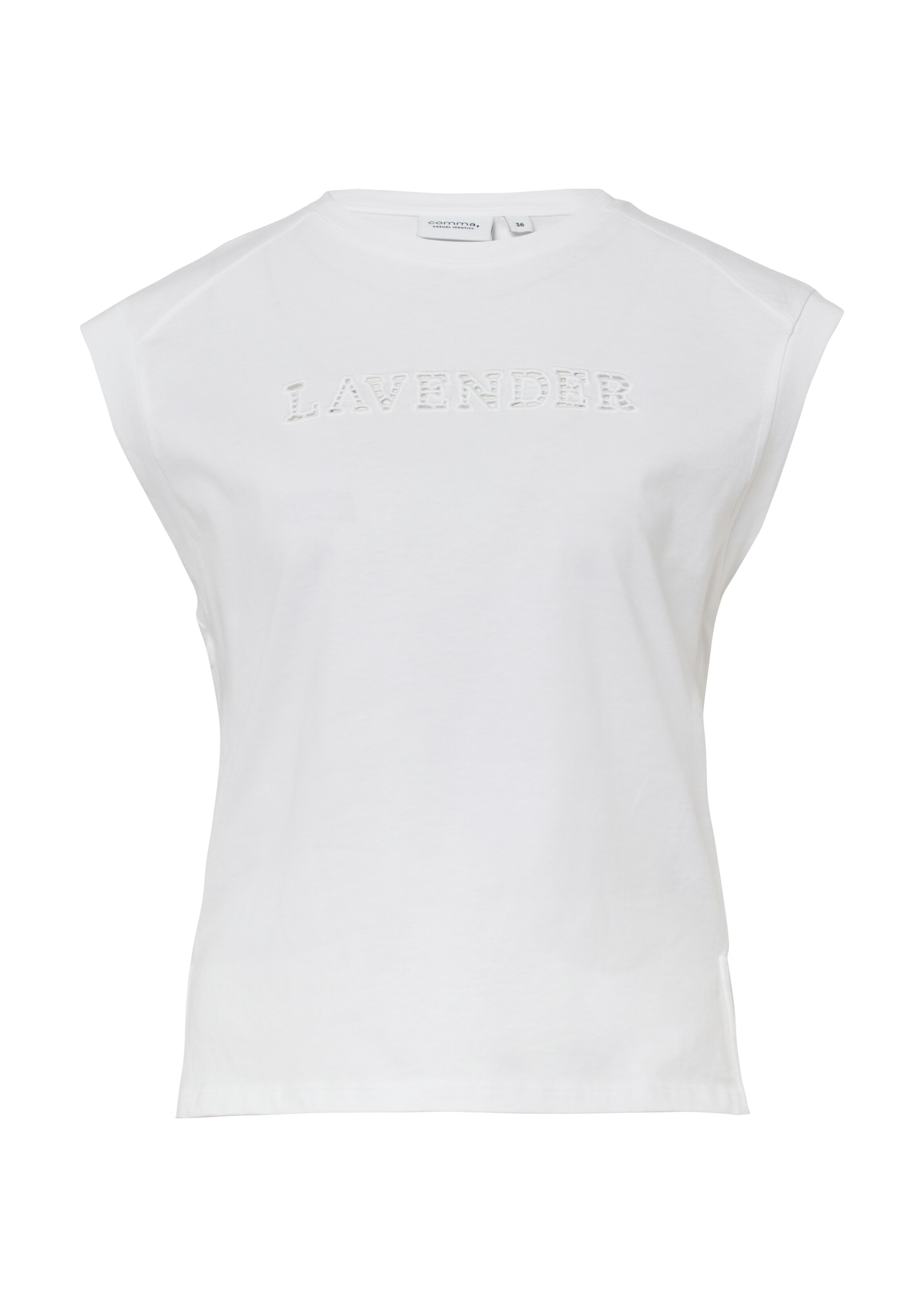 comma casual identity T-Shirt in Weiß: Vorderseite