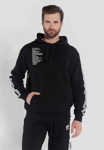 Course Sweatshirt in Zwart: voorkant