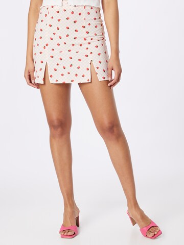 Monki Skirt in Pink: front