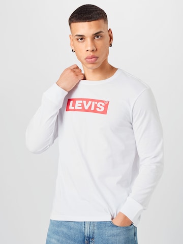 LEVI'S ® Тениска 'Relaxed LS Graphic Tee' в бяло: отпред