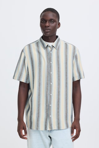 BLEND - Regular Fit Camisa ' BHBobby Linen Mix ' em azul